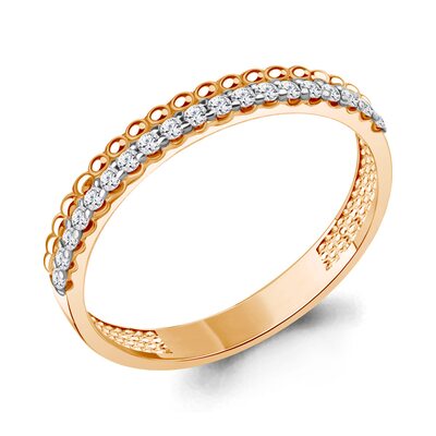 Кольцо с бриллиантами из золота 585 пробы