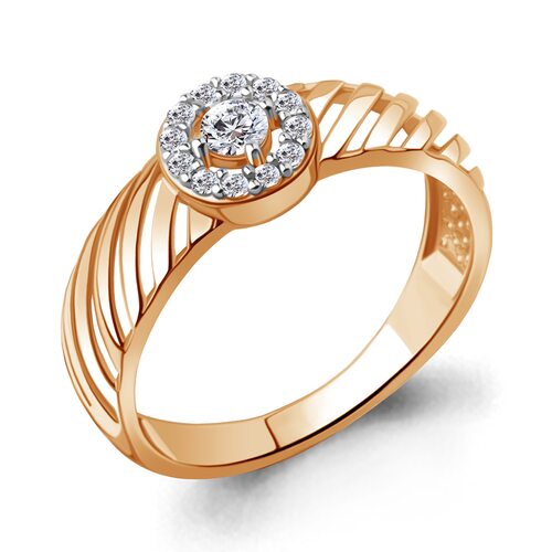 Кольцо с бриллиантами из золота 585 пробы