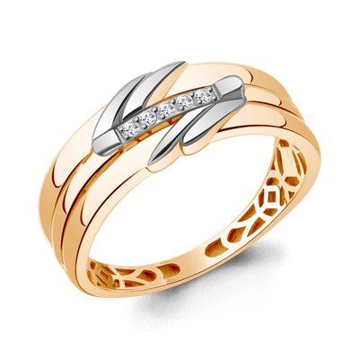 Кольцо с бриллиантами из золота 585 пробы