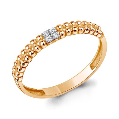 Кольцо с бриллиантами из золота 585 пробы