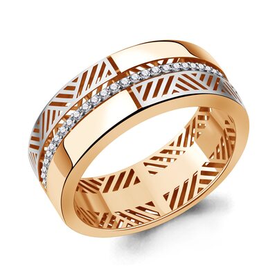 Кольцо с бриллиантами из золота 585 пробы