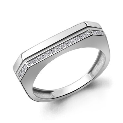 Кольцо с бриллиантами из белого золота 585 пробы