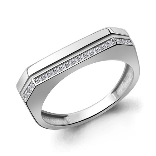 Кольцо с бриллиантами из белого золота 585 пробы