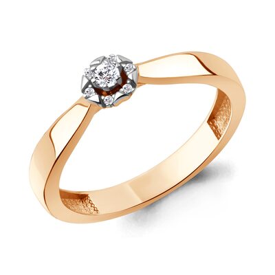 Кольцо с бриллиантами из золота 585 пробы