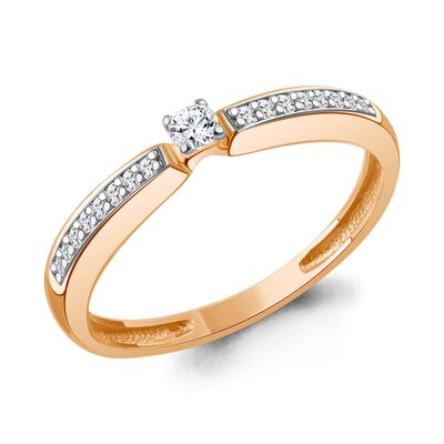 Кольцо с бриллиантами из золота 585 пробы