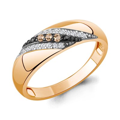 Кольцо с бриллиантами из золота 585 пробы