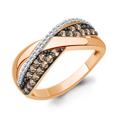 Кольцо с бриллиантами из золота 585 пробы