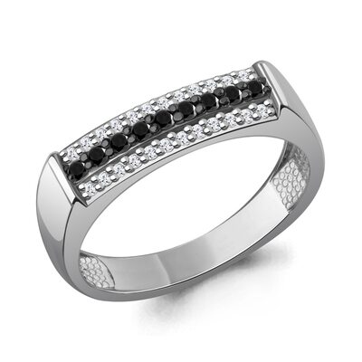 Кольцо с бриллиантами из белого золота 585 пробы