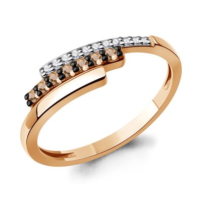 Кольцо с бриллиантами из золота 585 пробы