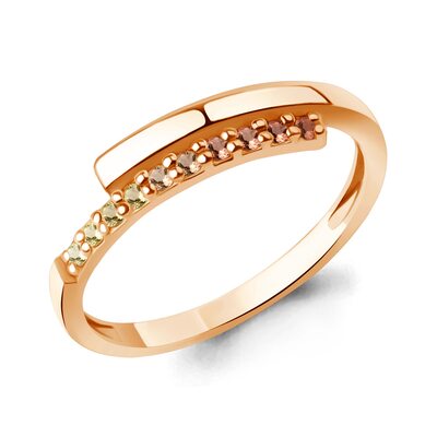 Кольцо с сапфирами из золота 585 пробы