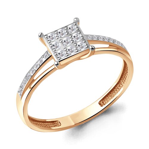 Кольцо с бриллиантами из золота 585 пробы