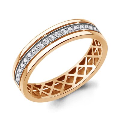 Кольцо с бриллиантами из золота 585 пробы