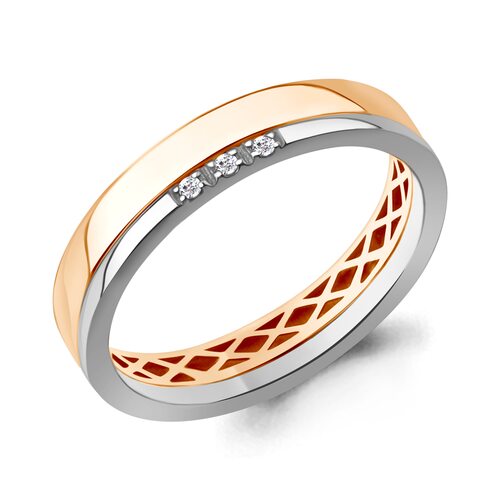 Кольцо с бриллиантами из золота 585 пробы