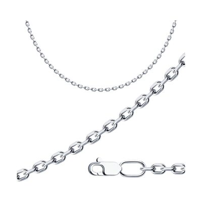 Цепь плетения "Якорное" из серебра 925 пробы