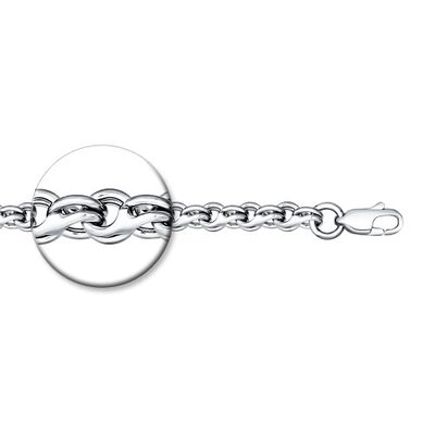 Цепь плетения "Гарибальди" из серебра 925 пробы