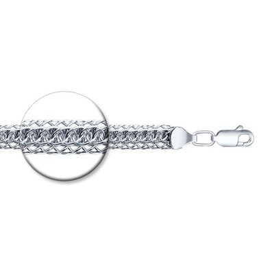 Цепь плетения "Скорпион" из серебра 925 пробы 