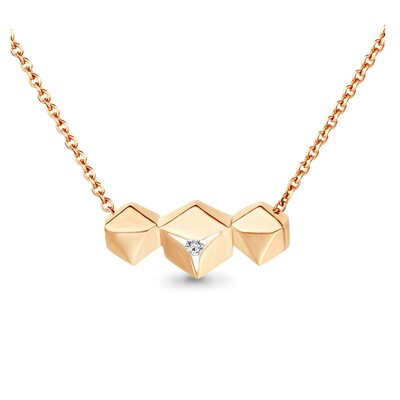 Колье с бриллиантом из золота 585 пробы