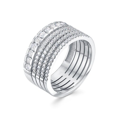 Кольцо с бриллиантами из белого золота 585 пробы