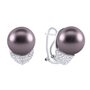 Серьги с жемчугом и бриллиантами из белого золота 585 пробы арт. AAE/3873