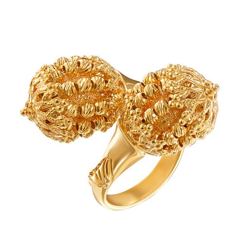 Кольцо из серебра 925 пробы с позолотой