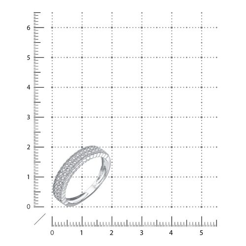 Кольцо с бриллиантами из белого золота 585 пробы 