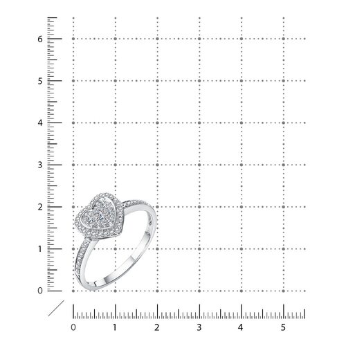 Кольцо с бриллиантами из белого золота 585 пробы
