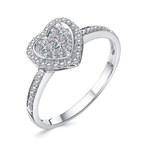 Кольцо с бриллиантами из белого золота 585 пробы