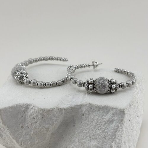 Серьги с жемчугом из серебра 925 пробы