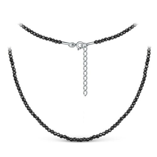 Колье с гематитом из серебра 925 пробы