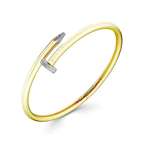 Браслет "Гвоздь" с бриллиантами из желтого золота 585 пробы