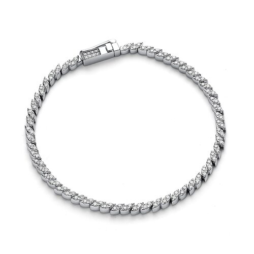 Браслет с бриллиантами из белого золота 585 пробы