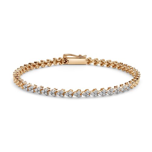 Браслет с бриллиантами из золота 585 пробы