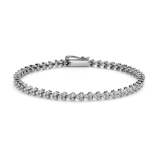 Браслет с бриллиантами из белого золота 585 пробы