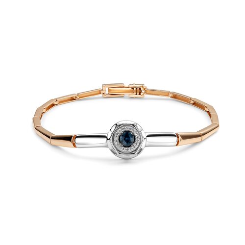 Браслет с сапфиром и бриллиантами из золота 585 пробы