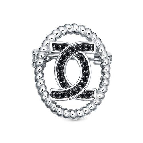 Брошь со шпинелью из серебра 925 пробы