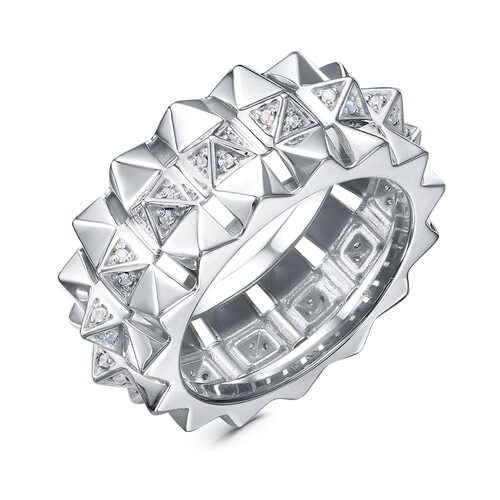 Кольцо с фианитами из золота 585 пробы