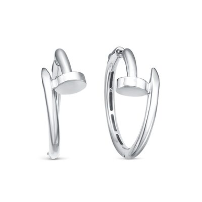 Серьги "Гвоздь" из белого золота 585 пробы