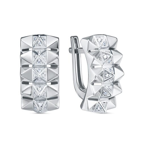 Серьги с фианитами из золота 585 пробы