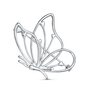Брошь "Бабочка" из серебра 925 пробы арт. B124_BR_WG