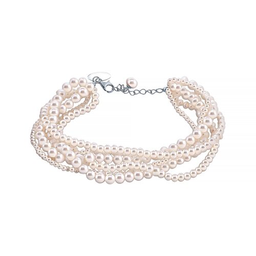 Браслет с жемчугом из серебра 925 пробы