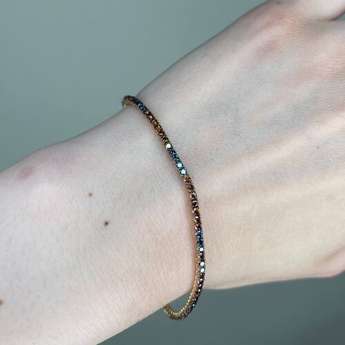 Браслет с бриллиантами из розового золота 585 пробы