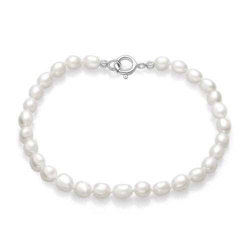 Браслет с жемчугом из серебра 925 пробы