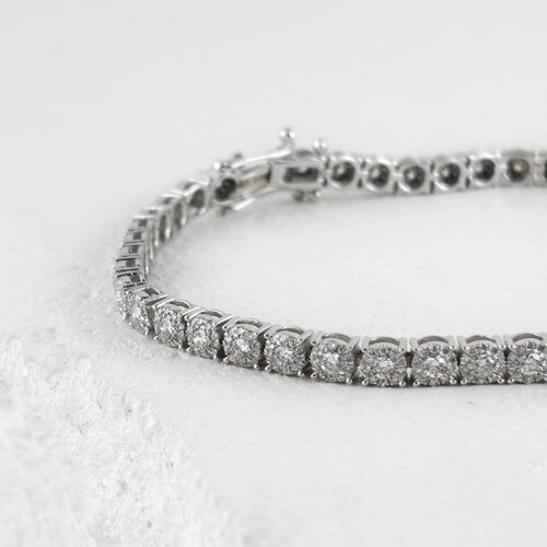 Браслет с бриллиантами из белого золота 585 пробы