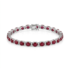 Браслет с рубинами и бриллиантами из белого золота 585 пробы