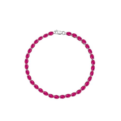 Браслет с рубинами из серебра 925 пробы