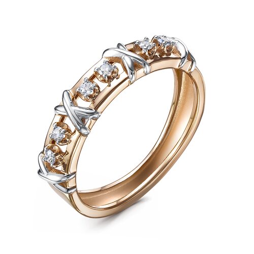 Кольцо с бриллиантами из золота 585 пробы