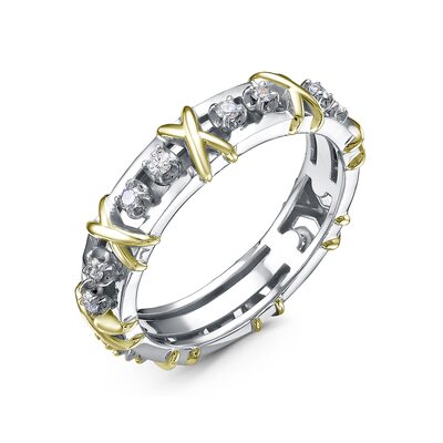 Кольцо с бриллиантами из золота 585 пробы