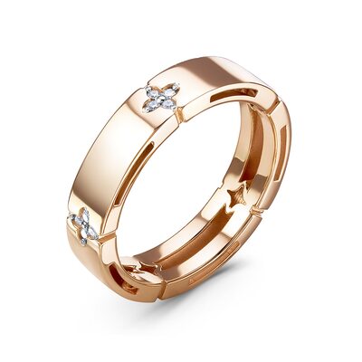 Кольцо с бриллиантами из золота 585 пробы