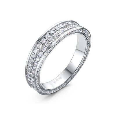 Кольцо с бриллиантами из белого золота 585 пробы