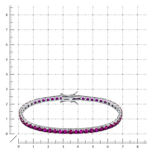 Браслет с фианитами из серебра 925 пробы